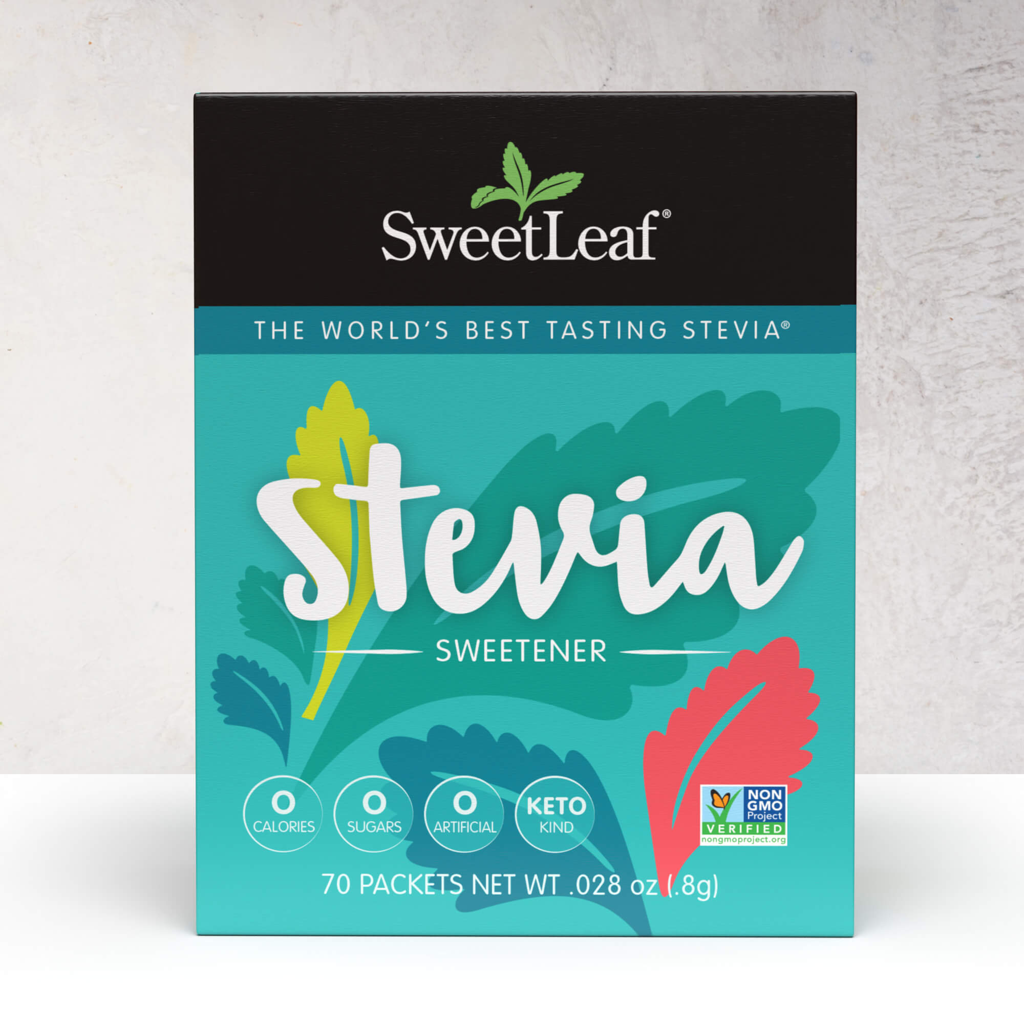 Sweet Leaf Stevia Sweetener - 70 packets, 2.5 oz box