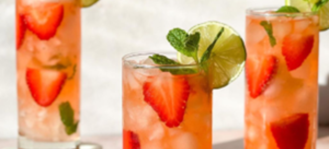 Strawberry Mojitos Made with Monk Fruit Sweetener