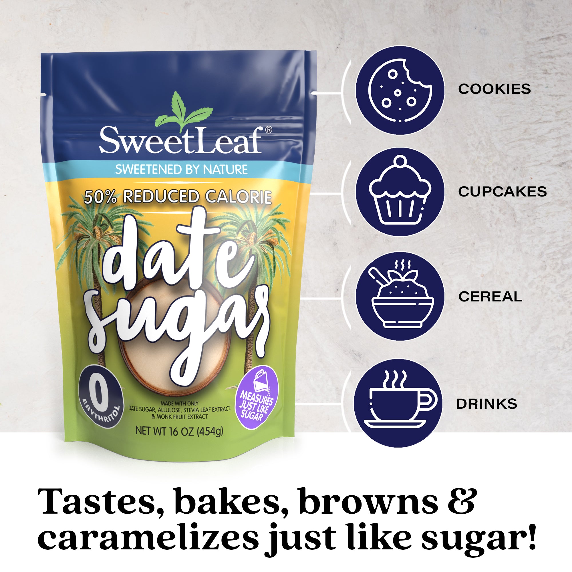 50% Reduced Calorie Date Sugar – SweetLeaf®