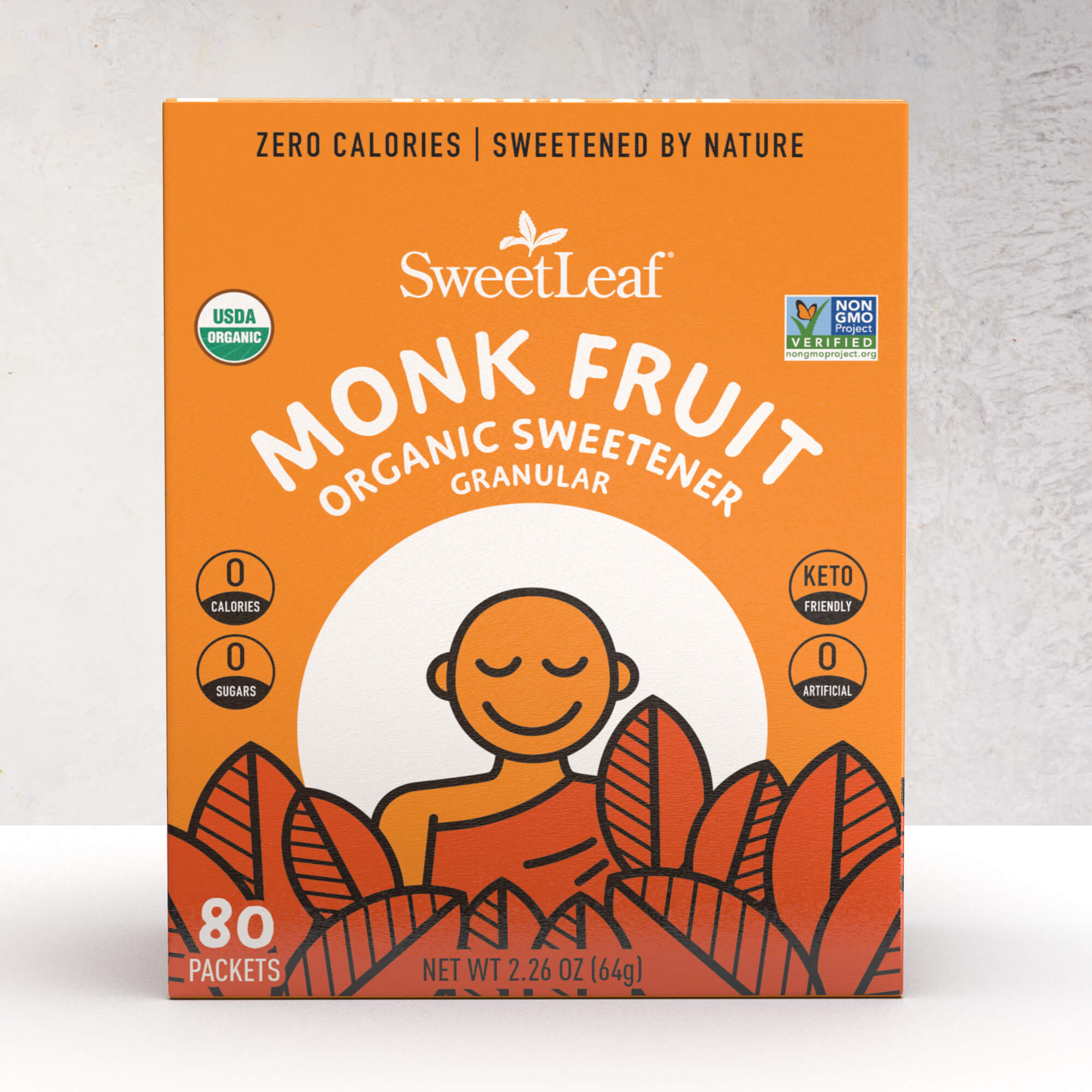 Granular Monk Fruit Sweetener, 80 packets – SweetLeaf®